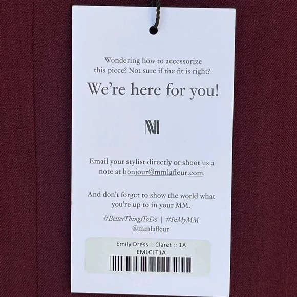 M.M. Lafleur The Emily Dress in Claret 1x - Picture 11 of 14